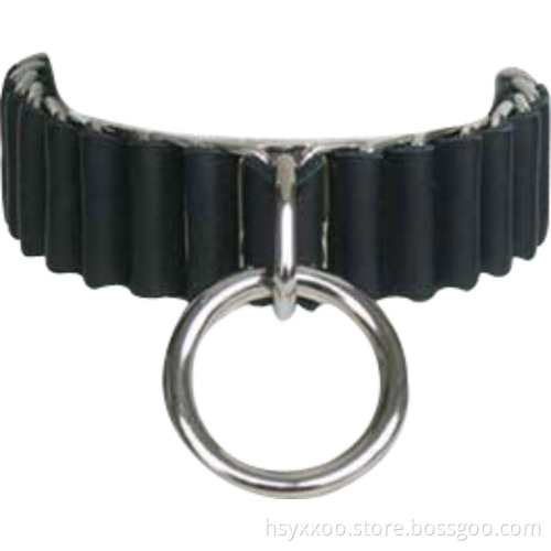 SM Sex Toy Sexy Faux Female Collar With Magnet Pin Neck Collar with Metal ring Bondage
